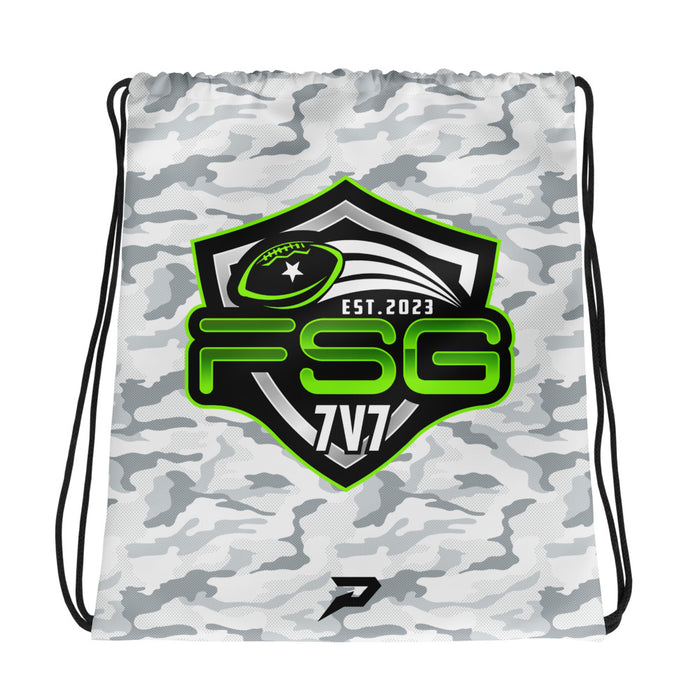 FSG White Camo Drawstring Bag
