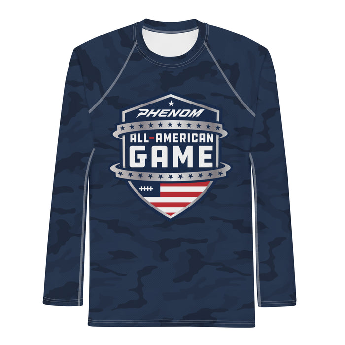 Phenom All-American Game Staff Navy Camo LS Compression Shirt