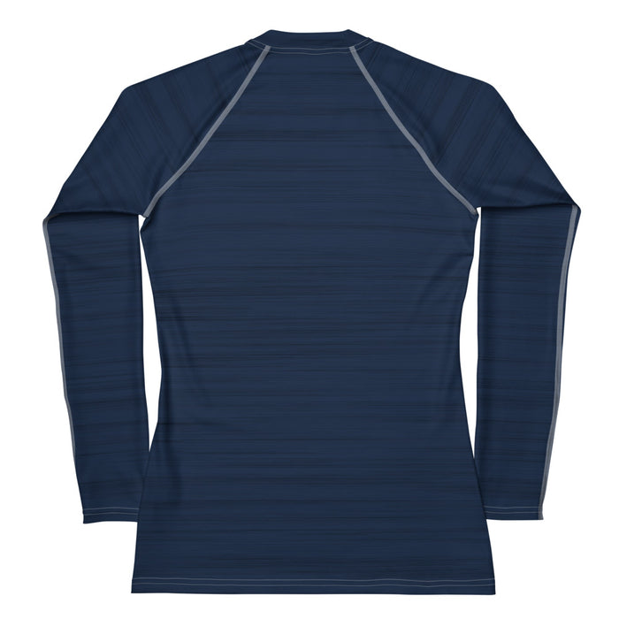 Raleigh Christian Academy EAGLE HEAD Women's Heather Navy LS Compression Shirt