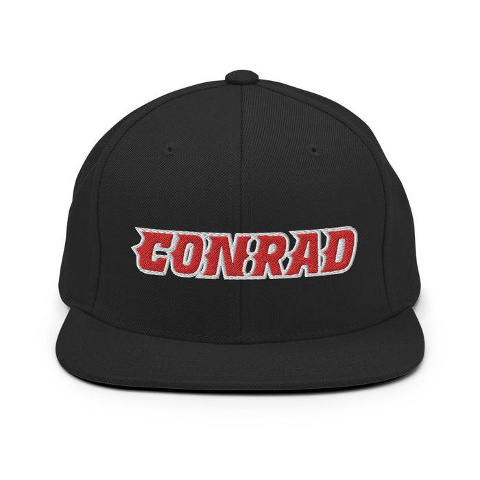 Conrad Logo Snapback Hat - Black