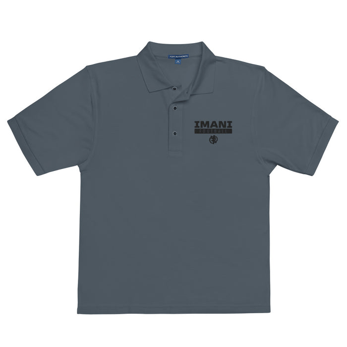 Imani Black Logo Men's Premium Polo