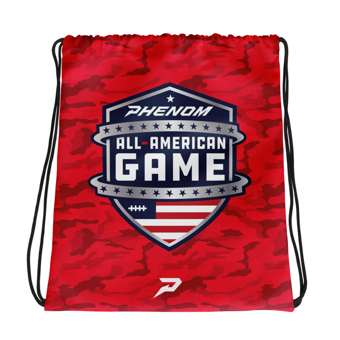 Phenom All-American Game Fans Red Camo Drawstring Bag