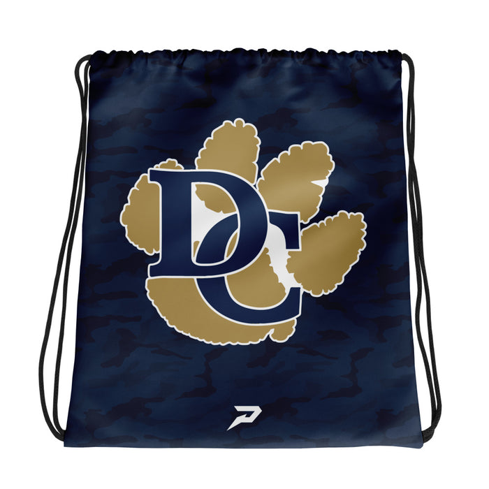 Douglas County High School Navy Camo Drawstring Bag