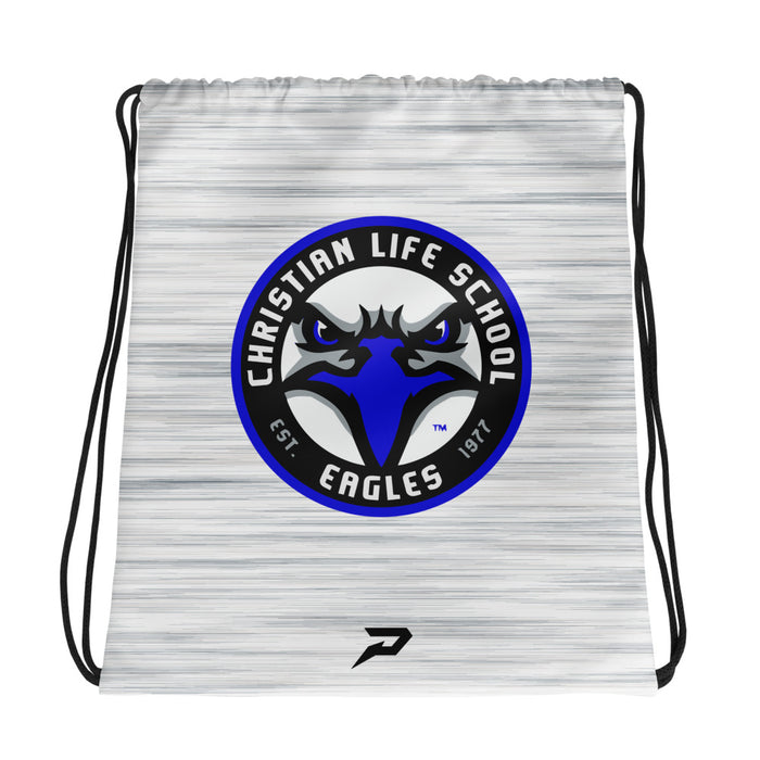 Christian Life School White Drawstring Bag