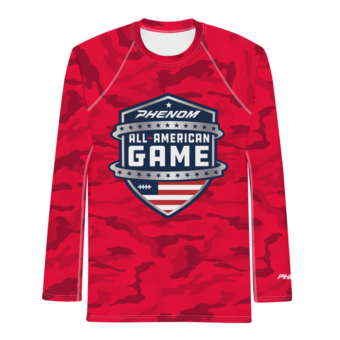 Phenom All-American Game Fans Red Camo LS Compression Shirt