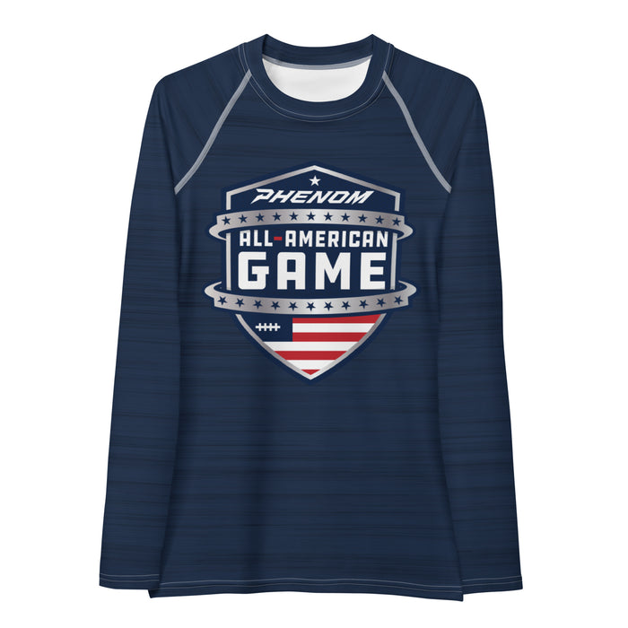 Phenom All-American Game Staff Women's Navy LS Compression Shirt