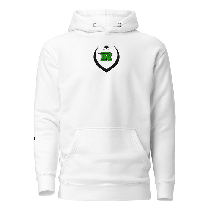Route School Embroidered Logo Unisex Hoodie - White