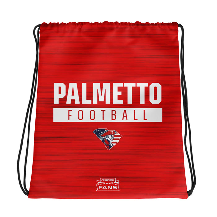 Palmetto Football Heather Red Drawstring bag