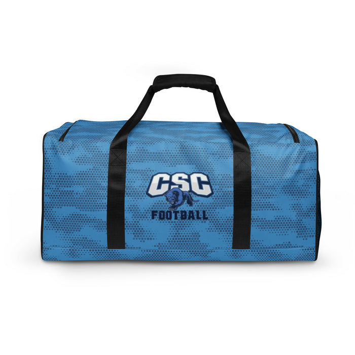 Coral Springs CSC Football Heather Blue Camo Duffle bag