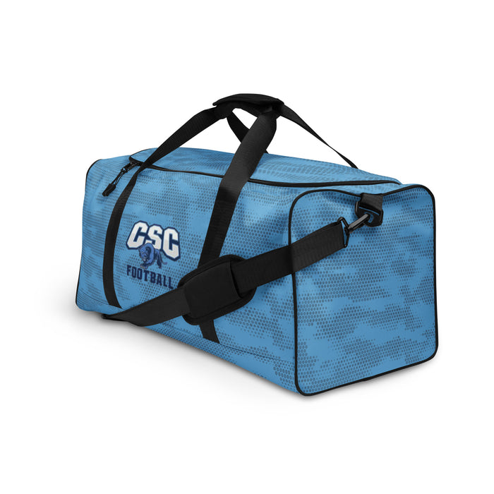 Coral Springs CSC Football Heather Blue Camo Duffle bag