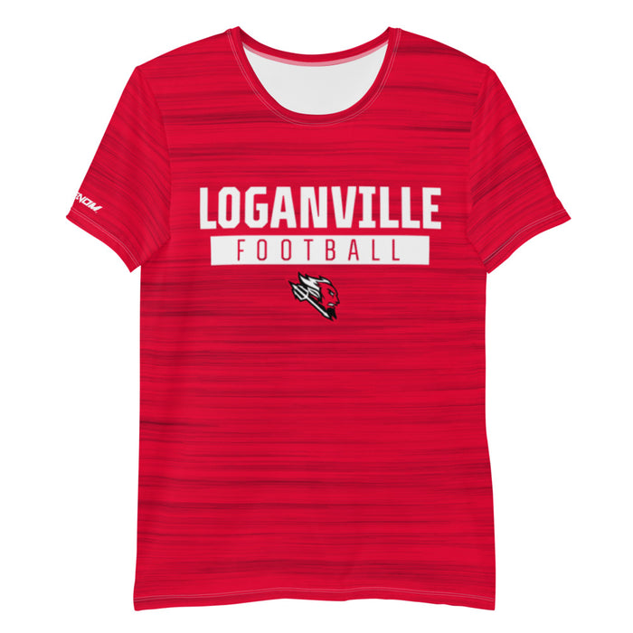 Loganville Football Performance Tee - Heather Red