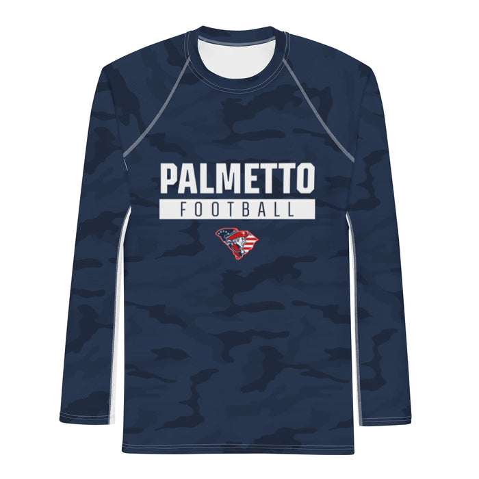 Palmetto Football Navy Camo LS Compression Shirt