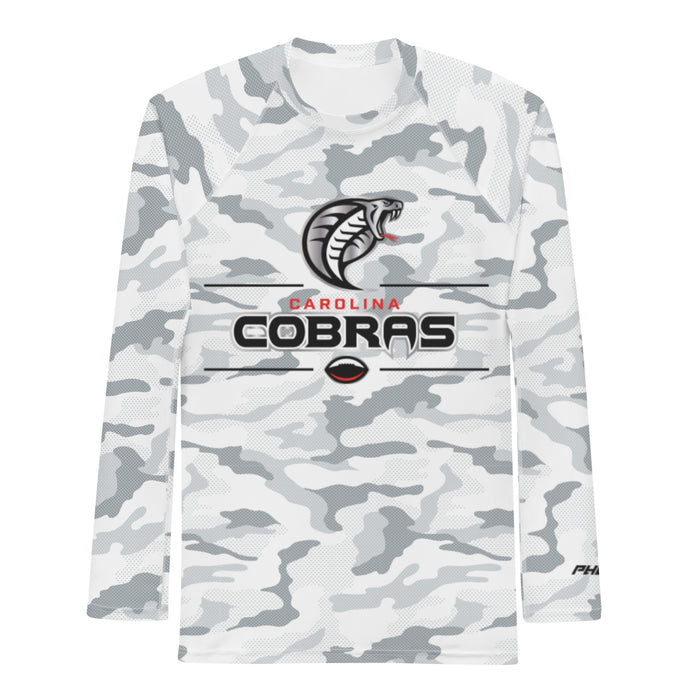 Carolina Cobras Camo White LS Compression Shirt