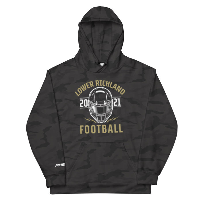 Lower Richland Football Black Camo Hoodie