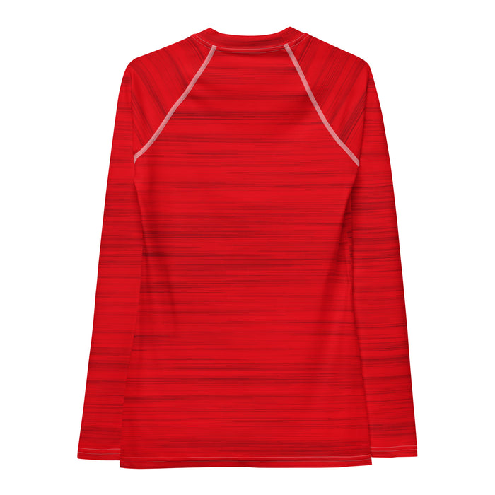 Raleigh Christian Academy Women's Heather Red LS Compression Shirt