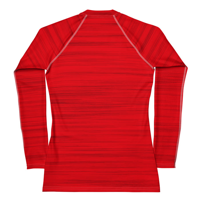 Raleigh Christian Academy EAGLE HEAD Women's Heather Red LS Compression Shirt