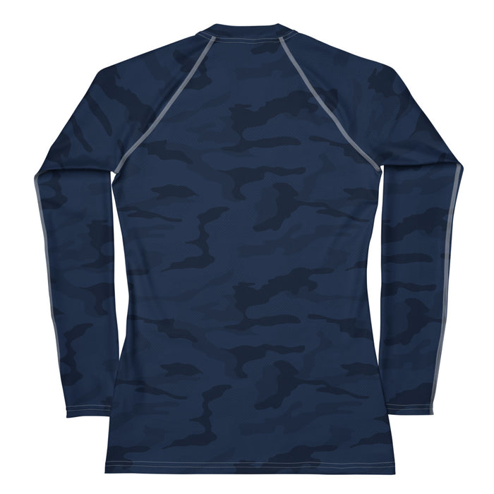 Raleigh Christian Academy EAGLE HEAD Women's Navy Camo LS Compression Shirt