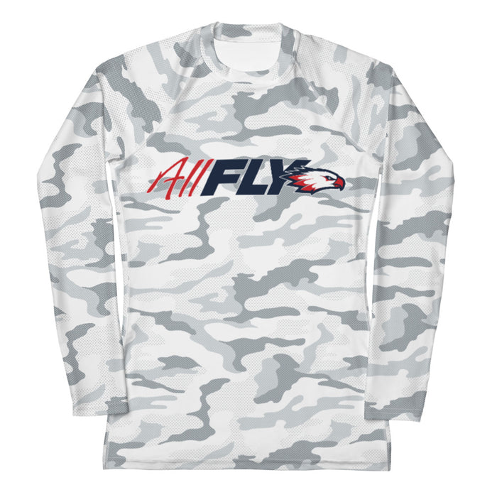 Raleigh Christian Academy ALL FLY Women's White Camo Compression Shirt