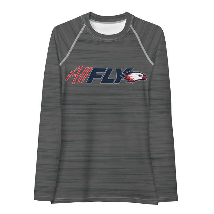 Raleigh Christian Academy ALL FLY Women's Dark Grey LS Compression Shirt