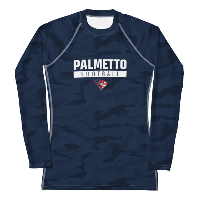 Palmetto Football Women's Navy Camo LS Compression Shirt
