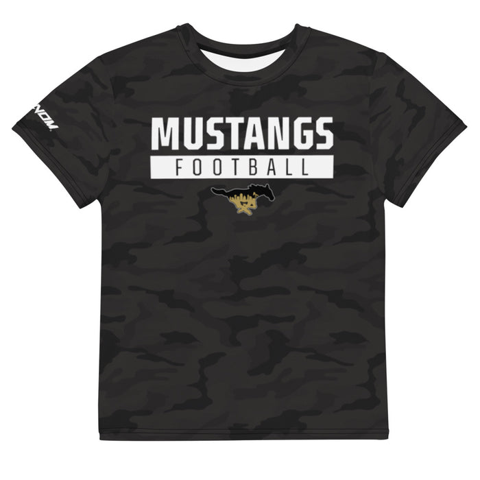 Andrews Mustangs Youth Performance Tee - Black Camo
