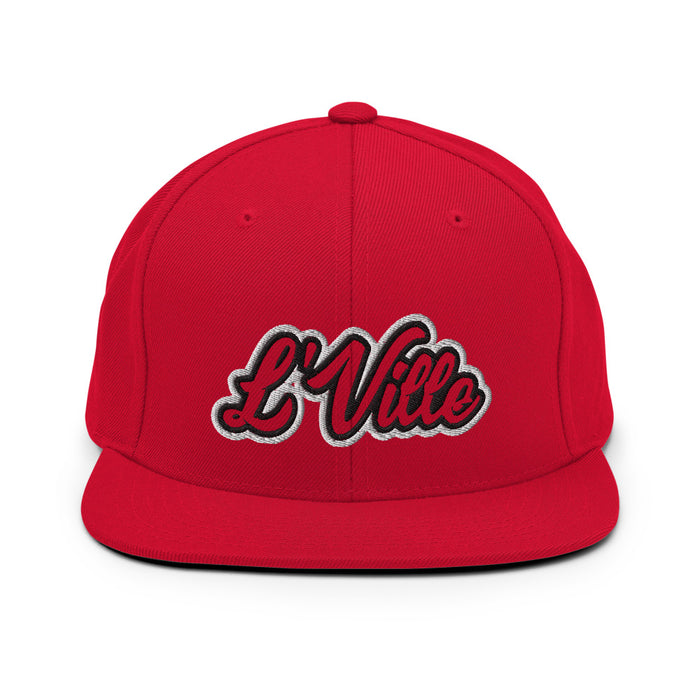 L'Ville Logo Snapback Hat - Red