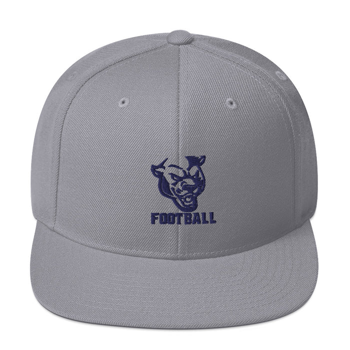 Coral Springs Panther Head Football Snapback Hat