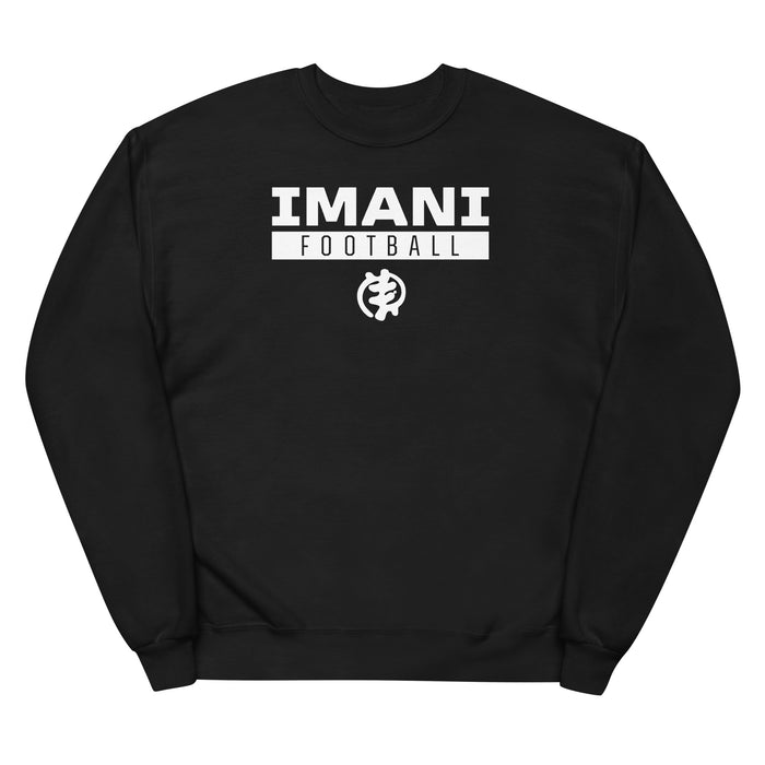 Imani White Logo Unisex Fleece Sweatshirt