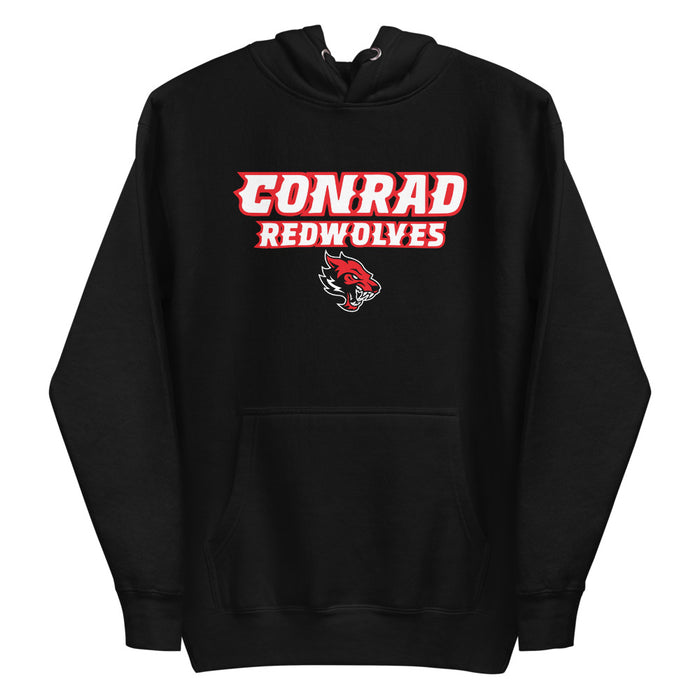 Conrad Redwolves Logo Hoodie - Black