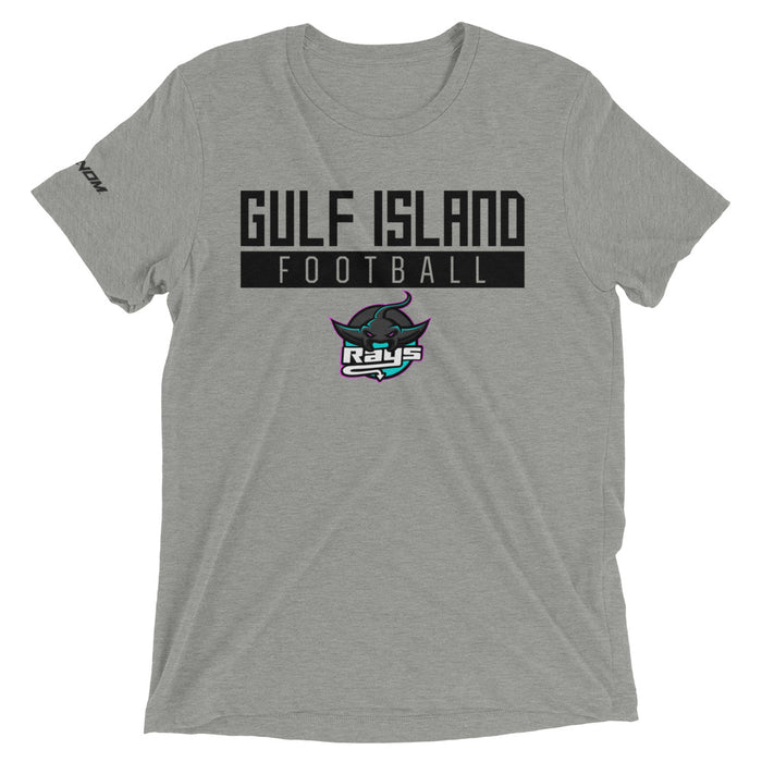 Gulf Island Prep Football Tri-Blend Tee - Light Colors